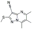 5,6,7-TRIMETHYL-2-(METHYLSULFANYL)PYRAZOLO[1,5-A]PYRIMIDINE-3-CARBONITRILE Struktur