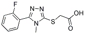 [[5-(2-FLUOROPHENYL)-4-METHYL-4H-1,2,4-TRIAZOL-3-YL]THIO]ACETIC ACID Struktur