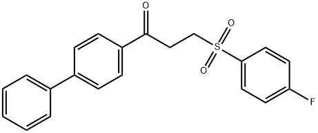 1-[1,1'-BIPHENYL]-4-YL-3-[(4-FLUOROPHENYL)SULFONYL]-1-PROPANONE Struktur