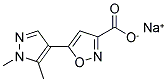 SODIUM 5-(1,5-DIMETHYL-1H-PYRAZOL-4-YL)-ISOXAZOLE-3-CARBOXYLATE Struktur