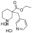 3-PYRIDIN-3-YLMETHYLPIPERIDINE-3-ETHYLCARBOXYLATE DIHYDROCHLORIDE Struktur