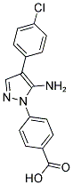 4-[5-AMINO-4-(4-CHLORO-PHENYL)-PYRAZOL-1-YL]-BENZOIC ACID Struktur