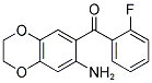 (7-AMINO-2,3-DIHYDRO-BENZO[1,4]DIOXIN-6-YL)-(2-FLUORO-PHENYL)-METHANONE Struktur