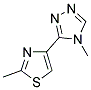 4-METHYL-5-(2-METHYL-1,3-THIAZOL-4-YL)-4H-1,2,4-TRIAZOLE Struktur