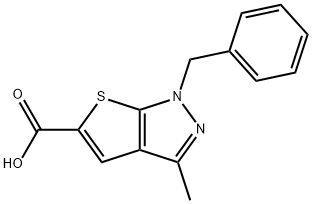 1-BENZYL-3-METHYL-1H-THIENO[2,3-C]PYRAZOLE-5-CARBOXYLIC ACID Struktur