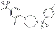 1-(2-FLUORO-4-METHANESULFONYL-PHENYL)-4-(TOLUENE-4-SULFONYL)-[1,4]DIAZEPANE Struktur