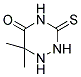 6,6-DIMETHYL-3-THIOXO-1,2,4-TRIAZINAN-5-ONE Struktur