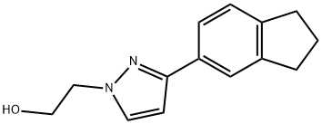 2-[3-(2,3-DIHYDRO-1H-INDEN-5-YL)-1H-PYRAZOL-1-YL]-1-ETHANOL Struktur