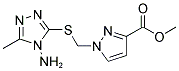 1-(4-AMINO-5-METHYL-4H-[1,2,4]TRIAZOL-3-YLSULFANYL-METHYL)-1H-PYRAZOLE-3-CARBOXYLIC ACID METHYL ESTER Struktur