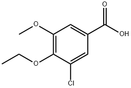 3-CHLORO-4-ETHOXY-5-METHOXYBENZOIC ACID Struktur