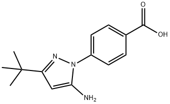 4-(5-AMINO-3-TERT-BUTYL-PYRAZOL-1-YL)-BENZOIC ACID Struktur