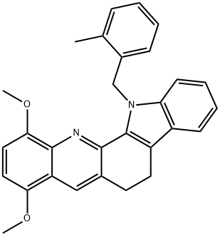 11-METHOXY-13-(2-METHYLBENZYL)-6,13-DIHYDRO-5H-INDOLO[3,2-C]ACRIDIN-8-YL METHYL ETHER Struktur