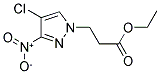 3-(4-CHLORO-3-NITRO-PYRAZOL-1-YL)-PROPIONIC ACID ETHYL ESTER Struktur