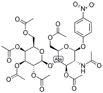 P-NITROPHENYL 2-ACETAMIDO-2-DEOXY-4-O-(2',3',4',6'-TETRA-O-ACETYL-BETA-D-GALACTOPYRANOSYL)-3,6-DI-O-ACETYL-BETA-D-GLUCOPYRANOSIDE Struktur