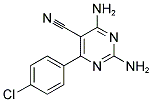 2,4-DIAMINO-6-(4-CHLOROPHENYL)-5-PYRIMIDINECARBONITRILE Struktur