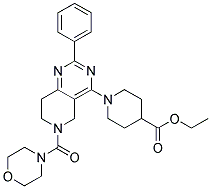 1-[6-(MORPHOLINE-4-CARBONYL)-2-PHENYL-5,6,7,8-TETRAHYDRO-PYRIDO[4,3-D]PYRIMIDIN-4-YL]-PIPERIDINE-4-CARBOXYLIC ACID ETHYL ESTER Struktur