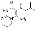 6-AMINO-1-ISOBUTYL-5-ISOBUTYLAMINO-1H-PYRIMIDINE-2,4-DIONE Struktur