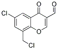 6-CHLORO-8-CHLOROMETHYL-4-OXO-4H-CHROMENE-3-CARBALDEHYDE Struktur