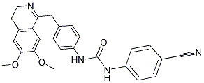 1-(4-((6,7-DIMETHOXY(3,4-DIHYDROISOQUINOLYL))METHYL)PHENYL)-3-(4-CYANOPHENYL)UREA Struktur