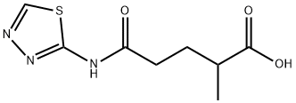 2-METHYL-4-([1,3,4]THIADIAZOL-2-YLCARBAMOYL)-BUTYRIC ACID Struktur