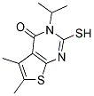 3-ISOPROPYL-2-MERCAPTO-5,6-DIMETHYLTHIENO[2,3-D]PYRIMIDIN-4(3H)-ONE Struktur