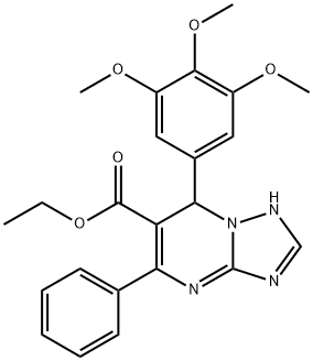 ETHYL 5-PHENYL-7-(3,4,5-TRIMETHOXYPHENYL)-4,7-DIHYDRO-[1,2,4]TRIAZOLO[1,5-A]PYRIMIDINE-6-CARBOXYLATE Struktur