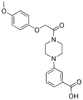 3-(4-[(4-METHOXYPHENOXY)ACETYL]PIPERAZIN-1-YL)BENZOIC ACID Struktur