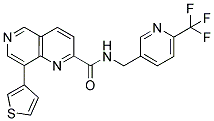 8-THIEN-3-YL-N-([6-(TRIFLUOROMETHYL)PYRIDIN-3-YL]METHYL)-1,6-NAPHTHYRIDINE-2-CARBOXAMIDE Struktur