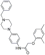 N-(4-(4-BENZYLPIPERAZIN-1-YL)PHENYL)-2-(2,4-DIMETHYLPHENOXY)ACETAMIDE Struktur