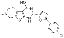 2-[5-(4-CHLOROPHENYL)-2-FURYL]-7-METHYL-1,2,5,6,7,8-HEXAHYDROPYRIDO[4',3':4,5]THIENO[2,3-D]PYRIMIDIN-4-OL Struktur