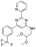 N-(2,2-DIMETHOXYETHYL)-2-PYRIDIN-2-YL-6-[3-(TRIFLUOROMETHYL)PHENYL]PYRIMIDIN-4-AMINE Struktur