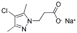 SODIUM, 3-(4-CHLORO-3,5-DIMETHYL-PYRAZOL-1-YL)-PROPIONATE Struktur