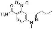 1-METHYL-3-PROPYL-4-NITRO-INDAZOLE-5-CARBOXAMIDE Struktur