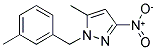 5-METHYL-1-(3-METHYL-BENZYL)-3-NITRO-1H-PYRAZOLE Struktur
