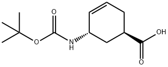 TRANS-3-TERT-BUTOXYCARBONYLAMINOCYCLOHEX-4-ENECARBOXYLIC ACID Struktur