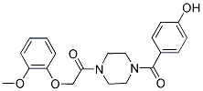 4-((4-[(2-METHOXYPHENOXY)ACETYL]PIPERAZIN-1-YL)CARBONYL)PHENOL Struktur