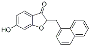 6-HYDROXY-2-NAPHTHALEN-1-YLMETHYLENE-BENZOFURAN-3-ONE Struktur