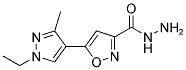 5-(1-ETHYL-3-METHYL-1 H-PYRAZOL-4-YL)-ISOXAZOLE-3-CARBOXYLIC ACID HYDRAZIDE Struktur