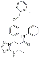 7-(4-(2-FLUOROBENZYLOXY)PHENYL)-5-METHYL-N-PHENYL-4,7-DIHYDRO-[1,2,4]TRIAZOLO[1,5-A]PYRIMIDINE-6-CARBOXAMIDE Struktur