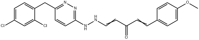 (1E,4E)-1-(2-[6-(2,4-DICHLOROBENZYL)-3-PYRIDAZINYL]HYDRAZINO)-5-(4-METHOXYPHENYL)-1,4-PENTADIEN-3-ONE|