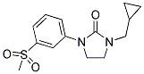 1-(CYCLOPROPYLMETHYL)-3-[3-(METHYLSULFONYL)PHENYL]IMIDAZOLIDIN-2-ONE Struktur