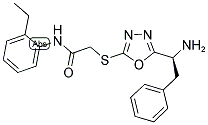 2-[5-(1-AMINO-2-PHENYL-ETHYL)-[1,3,4]OXADIAZOL-2-YLSULFANYL]-N-(2-ETHYL-PHENYL)-ACETAMIDE Struktur