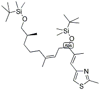 4-[(1E,3S,5Z,8R/S,10S)-3,11-BIS-([TERT-BUTYL(DIMETHYL)SILYL]OXY)-2,6,10-TRIMETHYL-UNDECA-1,5-DIENYL]-2-METHYL-1,3-THIAZOLE Struktur