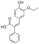 (2Z)-3-(3-ETHOXY-4-HYDROXYPHENYL)-2-PHENYLACRYLIC ACID Struktur