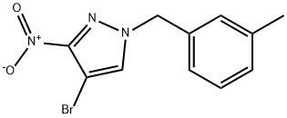 4-BROMO-1-(3-METHYL-BENZYL)-3-NITRO-1H-PYRAZOLE Struktur