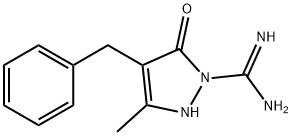 4-BENZYL-3-METHYL-5-OXO-2,5-DIHYDRO-1H-PYRAZOLE-1-CARBOXIMIDAMIDE Struktur