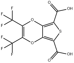 2,3-BIS-TRIFLUOROMETHYL-THIENO[3,4-B][1,4]DIOXINE-5,7-DICARBOXYLIC ACID Struktur