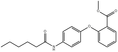 METHYL 2-[4-(HEXANOYLAMINO)PHENOXY]BENZENECARBOXYLATE Struktur