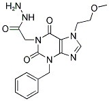 2-[3-BENZYL-7-(2-METHOXYETHYL)-2,6-DIOXO-2,3,6,7-TETRAHYDRO-1H-PURIN-1-YL]ACETOHYDRAZIDE Struktur