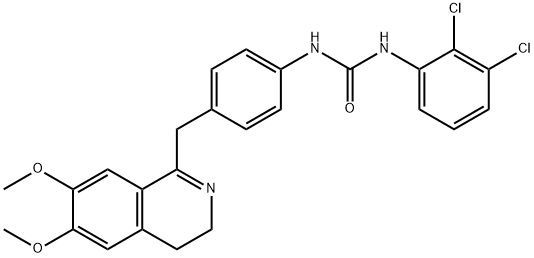 3-(2,3-DICHLOROPHENYL)-1-(4-((6,7-DIMETHOXY(3,4-DIHYDROISOQUINOLYL))METHYL)PHENYL)UREA Struktur